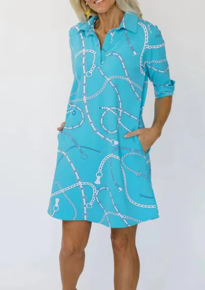 Sailor - Sailor Lizzie Dress In Turquois /white In Multi