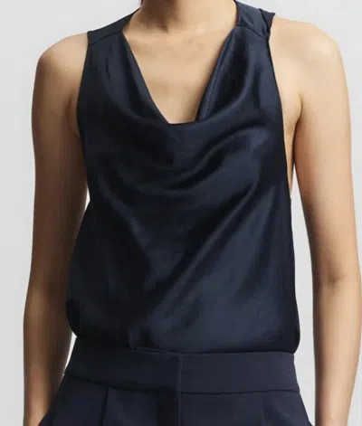 Saint Art Alessia Twist Back Blouse In Navy In Blue