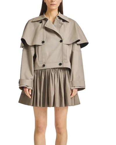 Saint Art Berkley Cropped Trench In Brown
