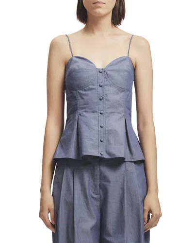 Saint Art Chaya Peplum Hem Top In Purple