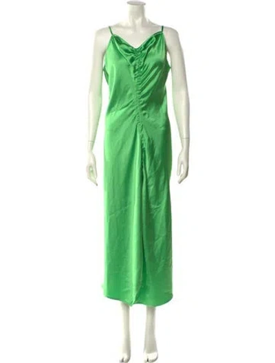 Pre-owned Saint Art Cowl Neck Long Dress W/ Tags In Green