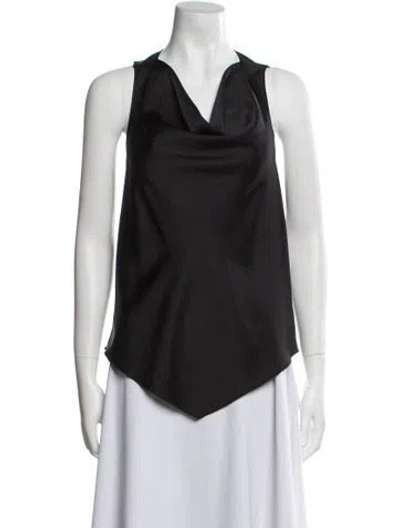 Pre-owned Saint Art Cowl Neck Sleeveless Top W/ Tags In Black