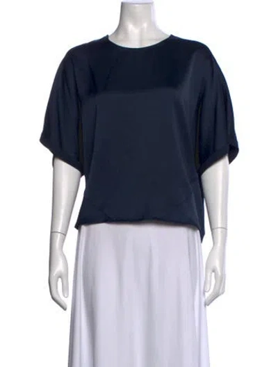 Pre-owned Saint Art Crew Neck Short Sleeve Top In Blue