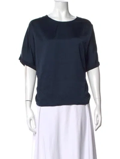 Pre-owned Saint Art Crew Neck Short Sleeve Top In Blue