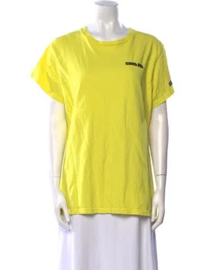 Pre-owned Saint Art Crew Neck Short Sleeve T-shirt In Yellow