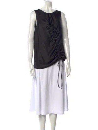 Pre-owned Saint Art Crew Neck Sleeveless Top In Black