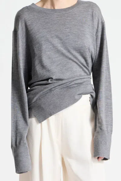 Saint Art Dean Merino Wool Sweater In Grey In Gray