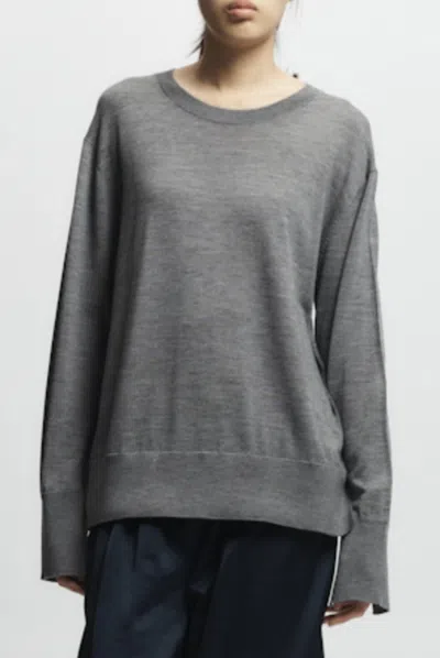 Saint Art Dean Oversized Merino Wool Sweater In Grey In Gray