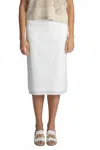 Saint Art Dutton Poplin Midi Skirt In White In White