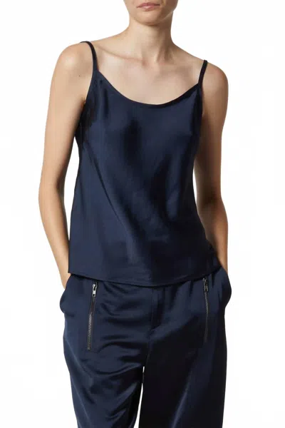 Saint Art Elliot Charmeuse Cami In Navy In Blue