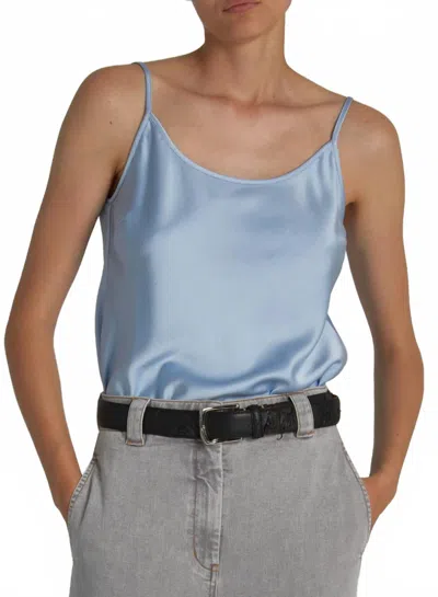 Saint Art Elliot Charmeuse Cami Top In Ice Blue In Multi