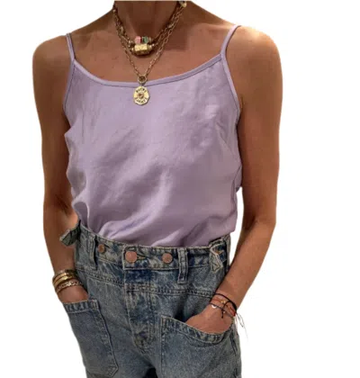 Saint Art Elliot Charmeuse Camisole In Lilac In Multi