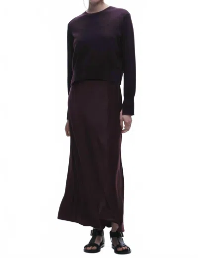 Saint Art Elodie Layered Crewneck Sweater In Grape In Black