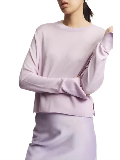 Saint Art Elodie Layered Crewneck Sweater In Lilac In Purple
