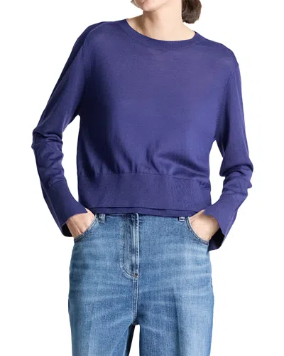 Saint Art Elodie Merino Wool Crewneck Sweater In Midnight