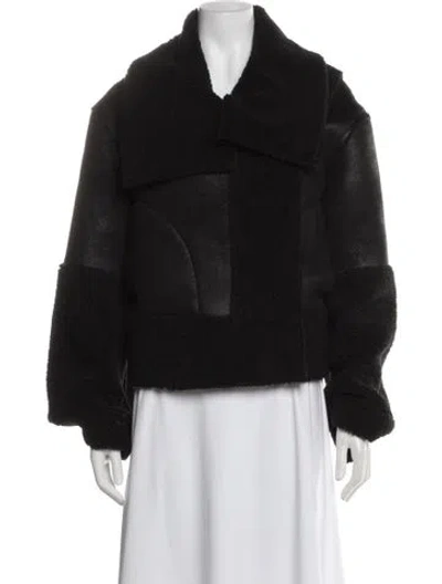 Pre-owned Saint Art Faux Fur Jacket In Black