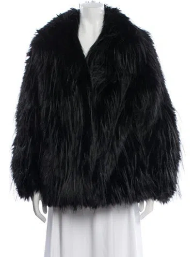 Pre-owned Saint Art Faux Fur Jacket W/ Tags In Blue