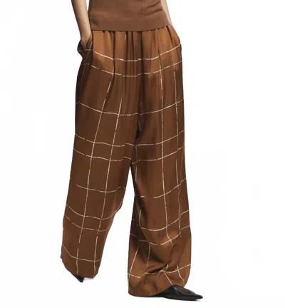 Saint Art Halsey Pull-on Print Pant In Ginger In Brown