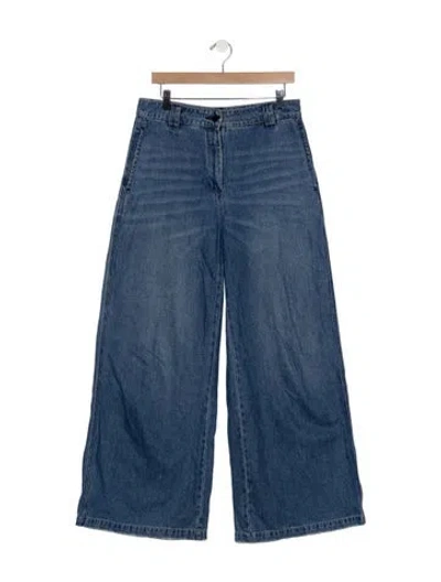 Pre-owned Saint Art High-rise Wide Leg Jeans In Blue