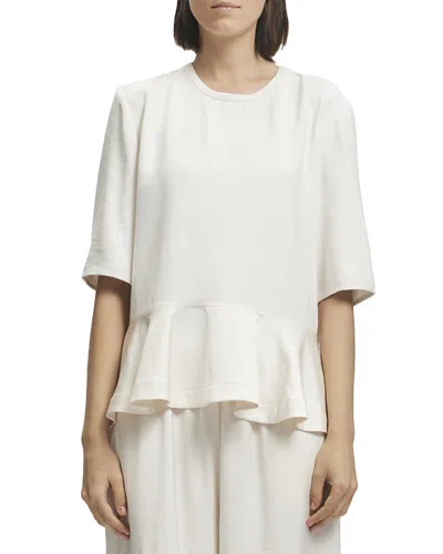 Saint Art Holt Peplum Top In White