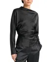 Saint Art Ida Draped Top In Black