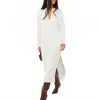 Saint Art Isabel Long Sleeve Dress In Ivory In White
