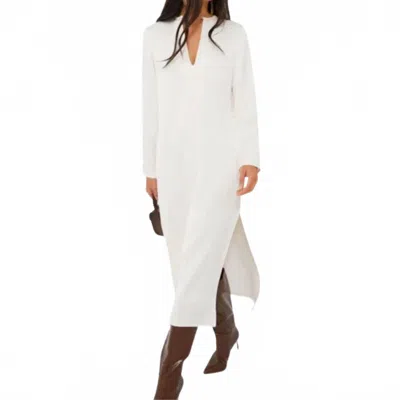 Saint Art Isabel Midi Dress In Ivory In White