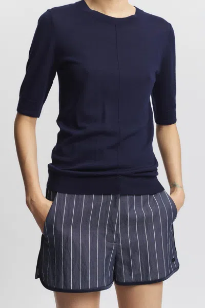 Saint Art Jen Board Short In Chambray Navy In Blue