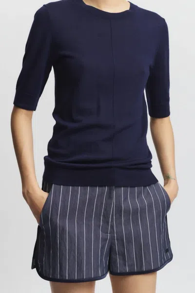 Saint Art Jen Pinstripe Board Shorts In Navy Pinstripe In Blue