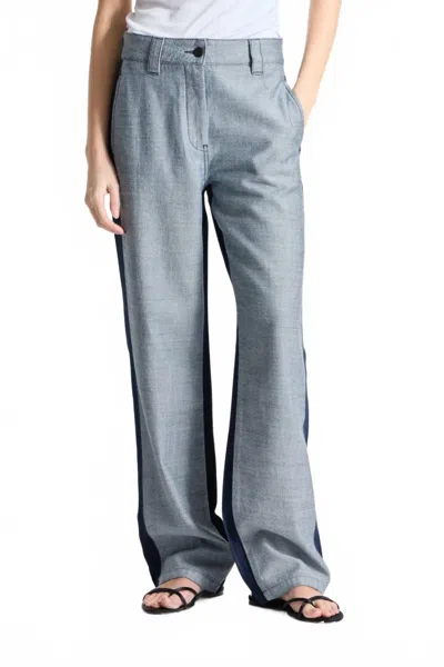 Saint Art Jonas Reverse Denim Pants In Dark Indigo In Purple