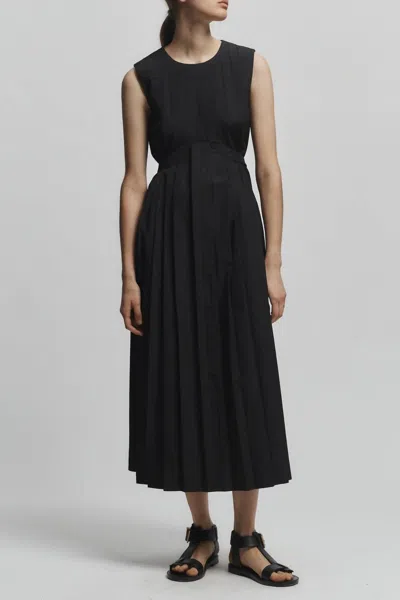 Saint Art Judson Pleated Maxi Dress In Black