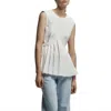 Saint Art Kallie Pleated Top In Ivory In White