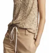 Saint Art Kinley Beaded Top In Gold In Neutral