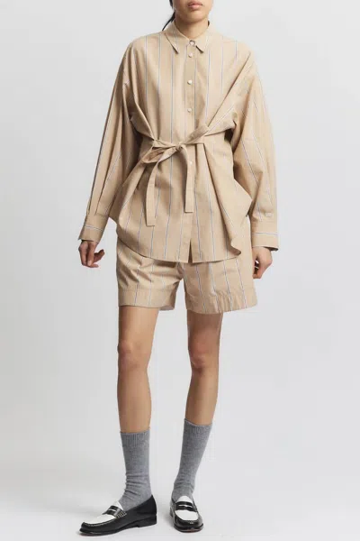 Saint Art Lara Blouse In Sand Stripe