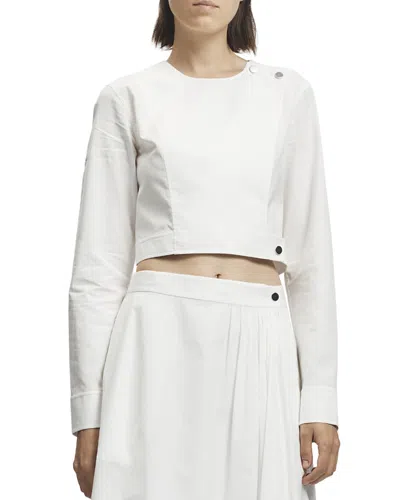 Saint Art Long Sleeve Poplin Shirt In White