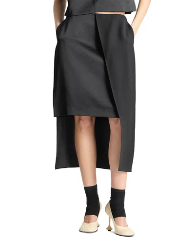 Saint Art Lorne High/low Skirt In Black