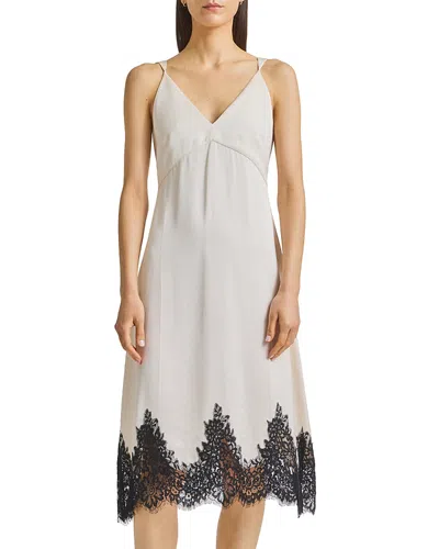 Saint Art Luna Lace Trim Dress In Gray