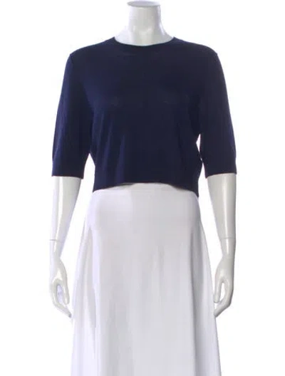 Pre-owned Saint Art Merino Wool Crew Neck Sweater In Blue