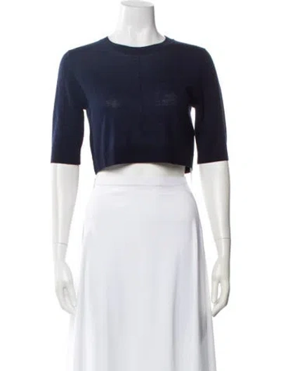 Pre-owned Saint Art Merino Wool Crew Neck Sweater W/ Tags In Blue