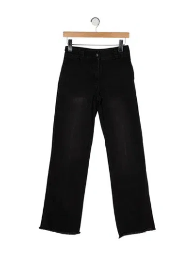 Pre-owned Saint Art Mid-rise Wide Leg Jeans In Black