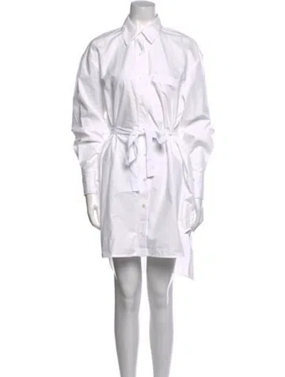 Pre-owned Saint Art Mini Dress In White