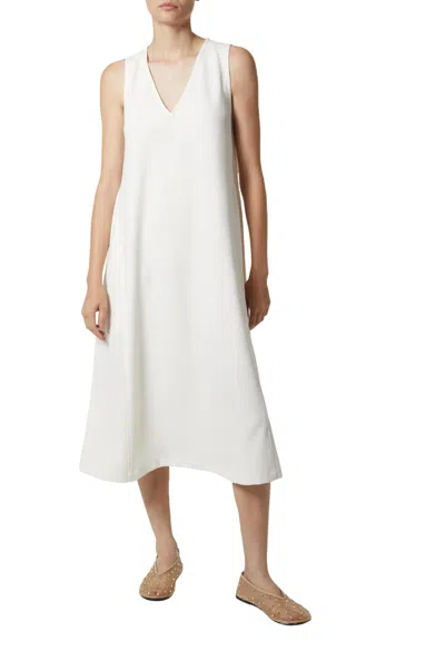 Saint Art Nadine V Neck Dress In Ivroy In Multi