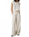 Saint Art Neve Crepe Trouser In Ivory In Multi