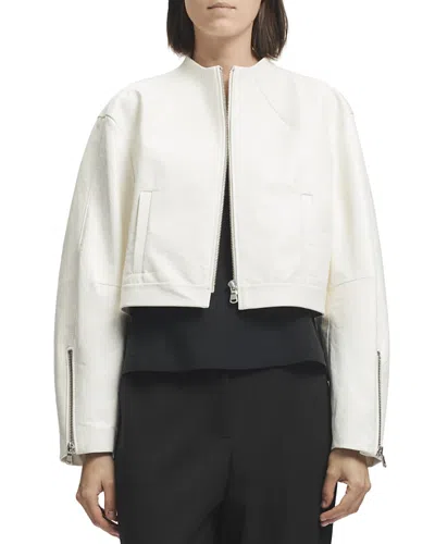 Saint Art Nicholas Leather Jacket In White