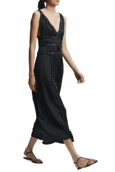 Saint Art Nola Silk Dress In Black