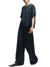 Saint Art Paige Pull-on Wide Leg Pant In Navy