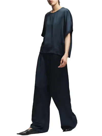 Saint Art Paige Pull-on Wide Leg Pant In Navy