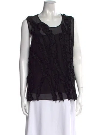Pre-owned Saint Art Patterned Crew Neck Top W/ Tags In Black
