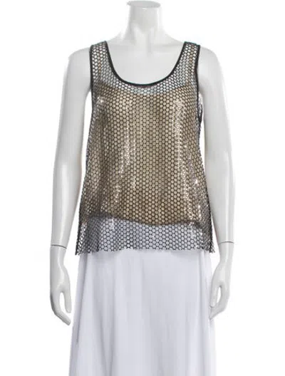 Pre-owned Saint Art Patterned Crew Neck Top W/ Tags In Neutrals