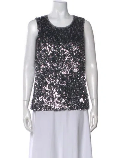 Pre-owned Saint Art Patterned Crew Neck Top In White